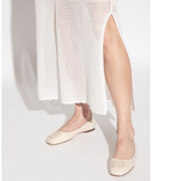 Tory Burch cream ‘Georgia’ leather ballet flats Size 10 - Picture 4 of 12